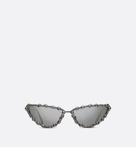 MissDior B1U Butterfly Sunglasses with Jet Hematite Crystals.